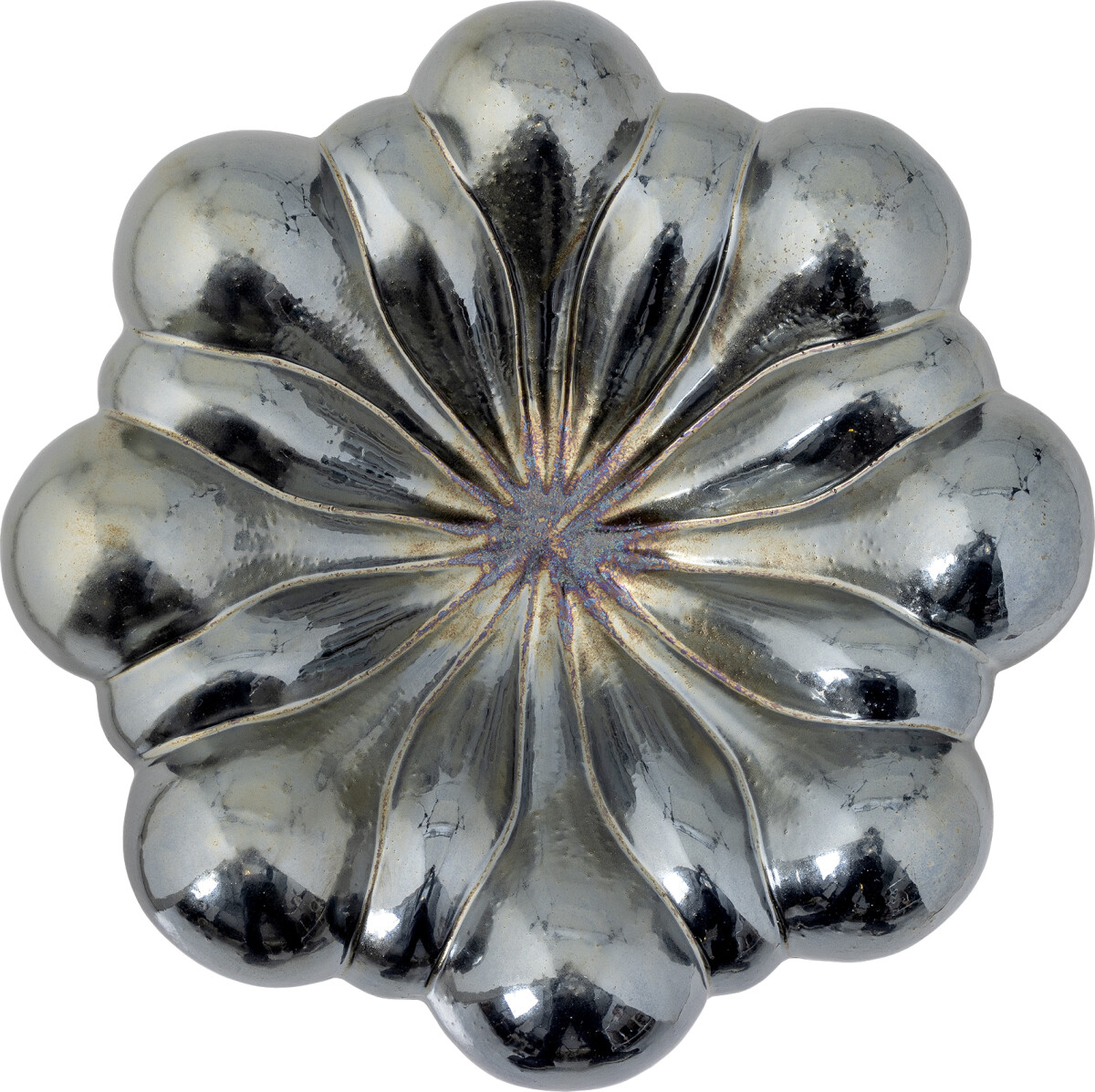 Bloomingville - Sheeran Serveringsskål - Sølv - Stentøj Keramik