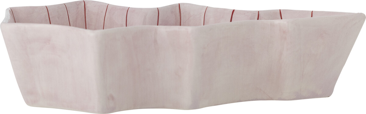 Bloomingville - Shirly Jule Serveringsfad - Rosa - Stentøj Keramik