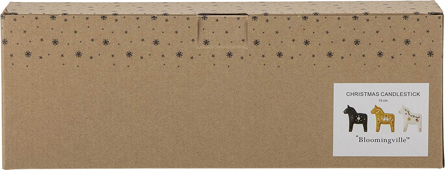 Bloomingville - Siffer Lysestage - Hvid - Polyresin - 3 Stk