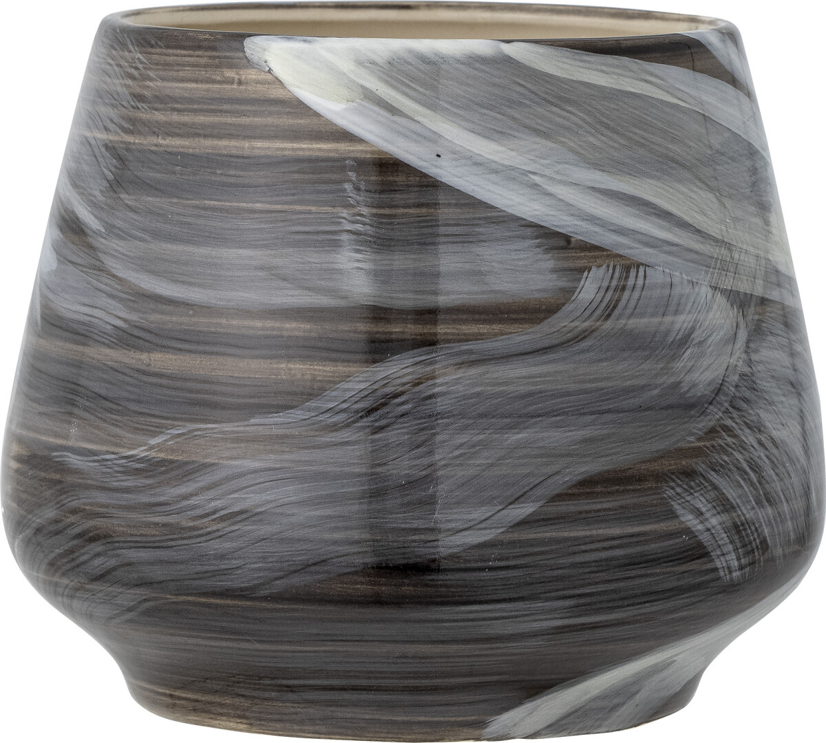 Bloomingville - Skjalm Urtepotteskjuler - Brun - Stentøj Keramik