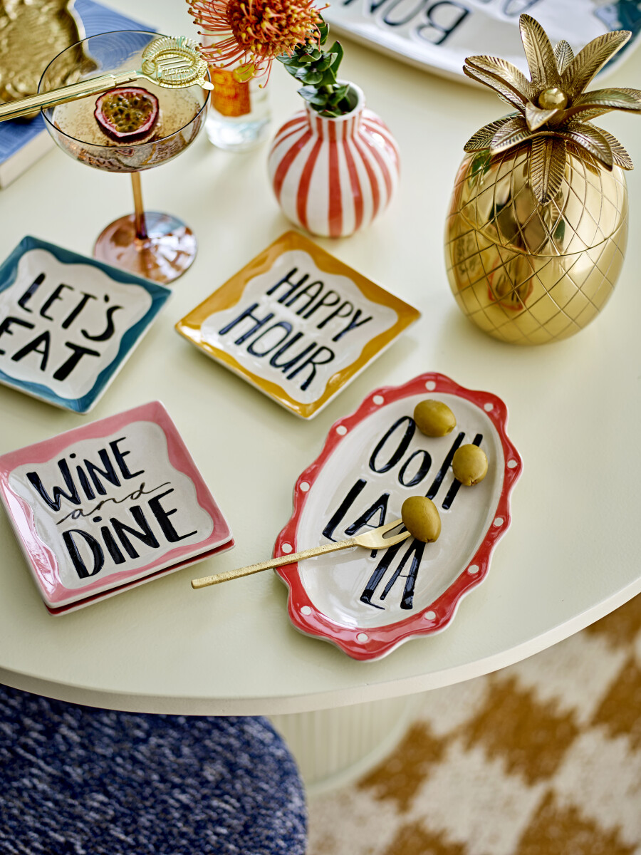 Bloomingville - Soline Tallerkener - Multifarvet - Stentøj - 4 Stk