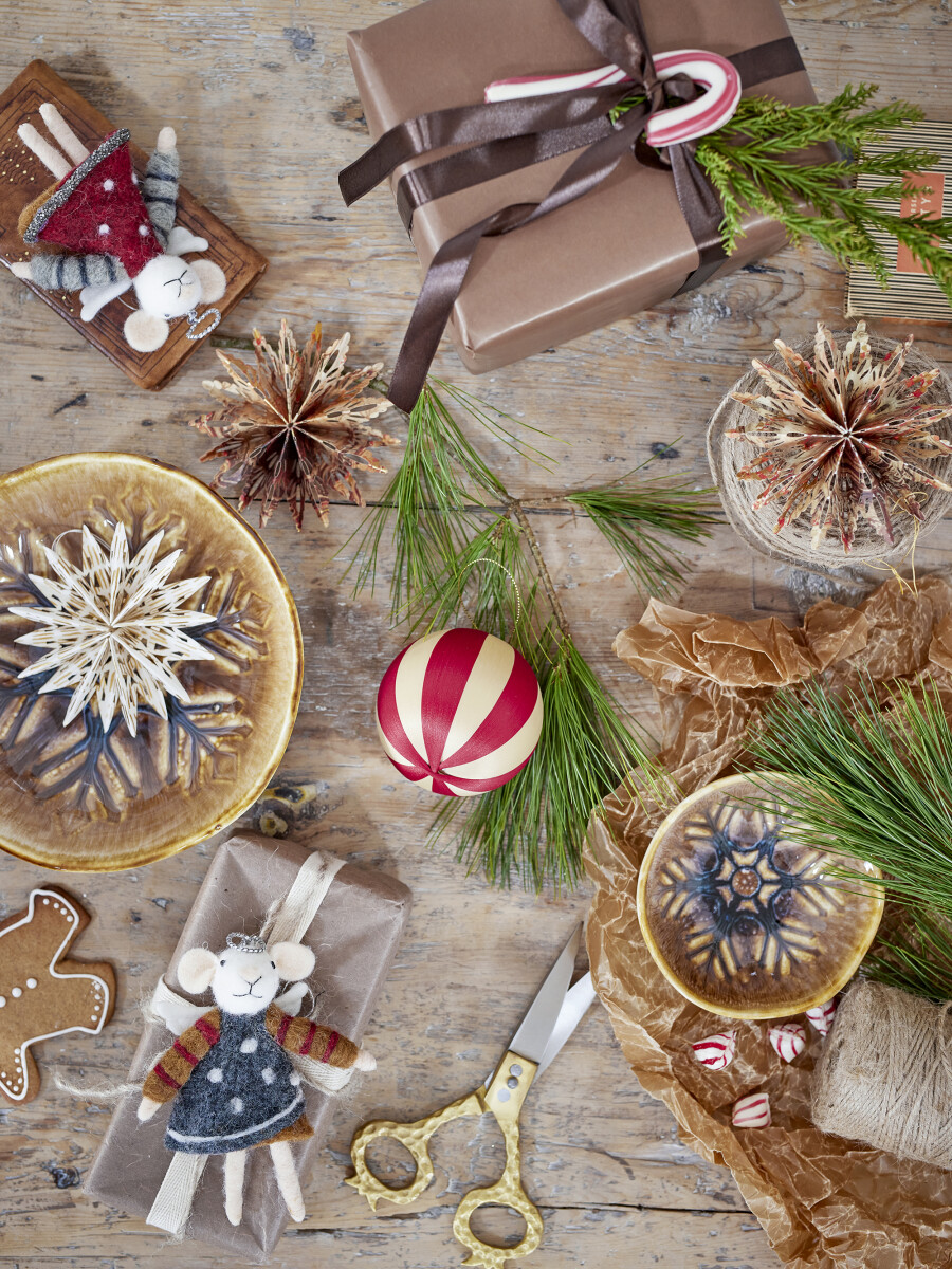 Bloomingville - Star Ornament Stjerner Sæt - Natur - Papir - 9 Dele