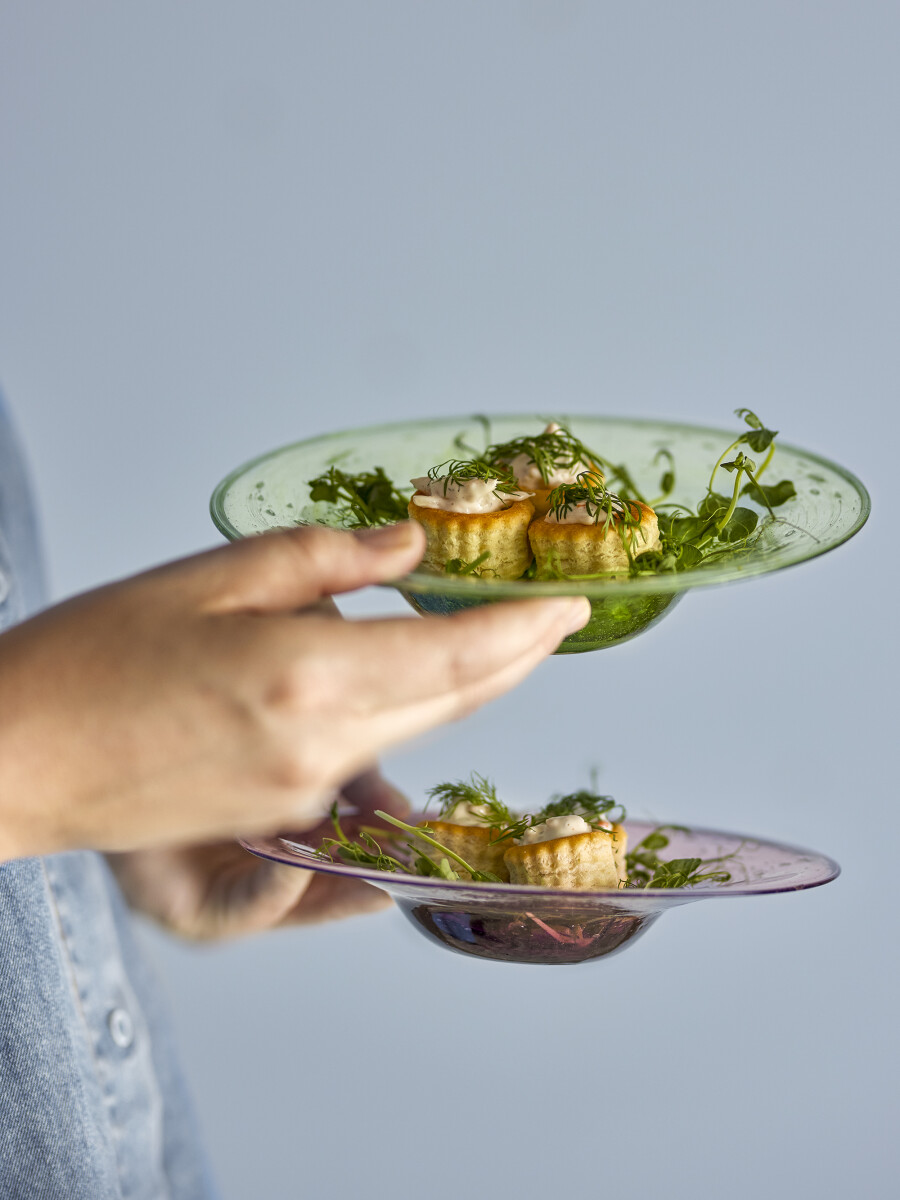 Bloomingville - Sunil Tallerken - Grøn - Glas - 2 Stk