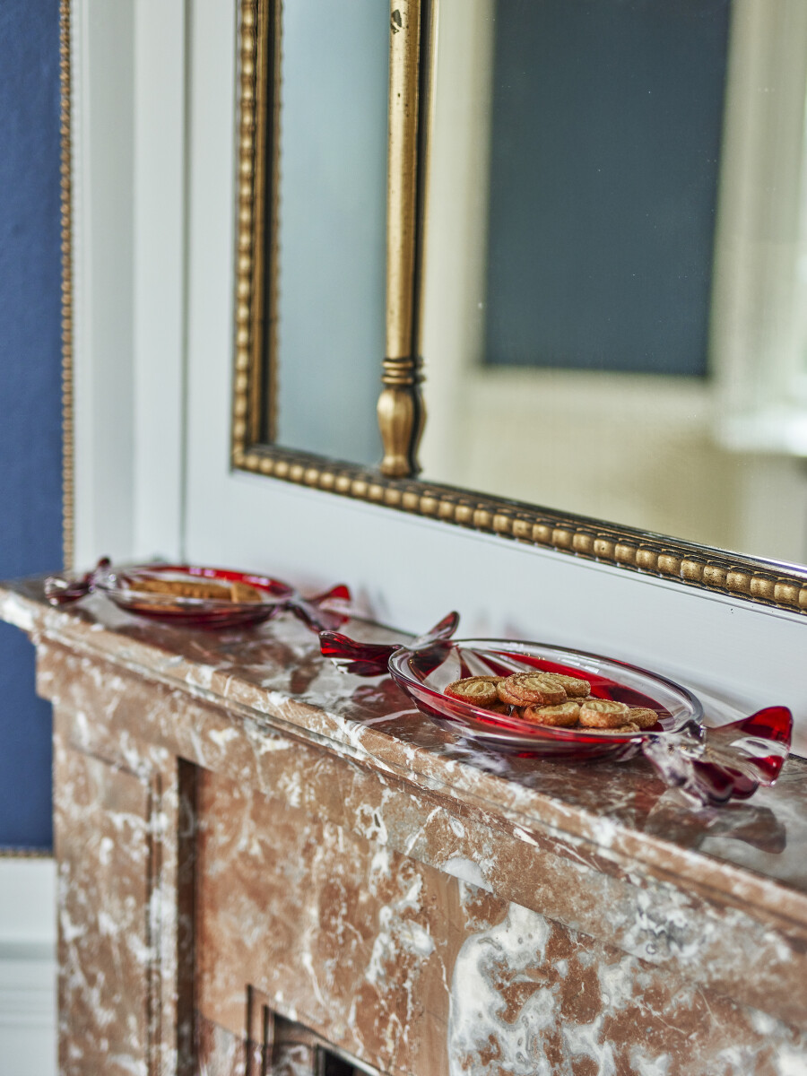 Bloomingville - Sweetie Serveringsfade - Rød - Glas - 2 Stk