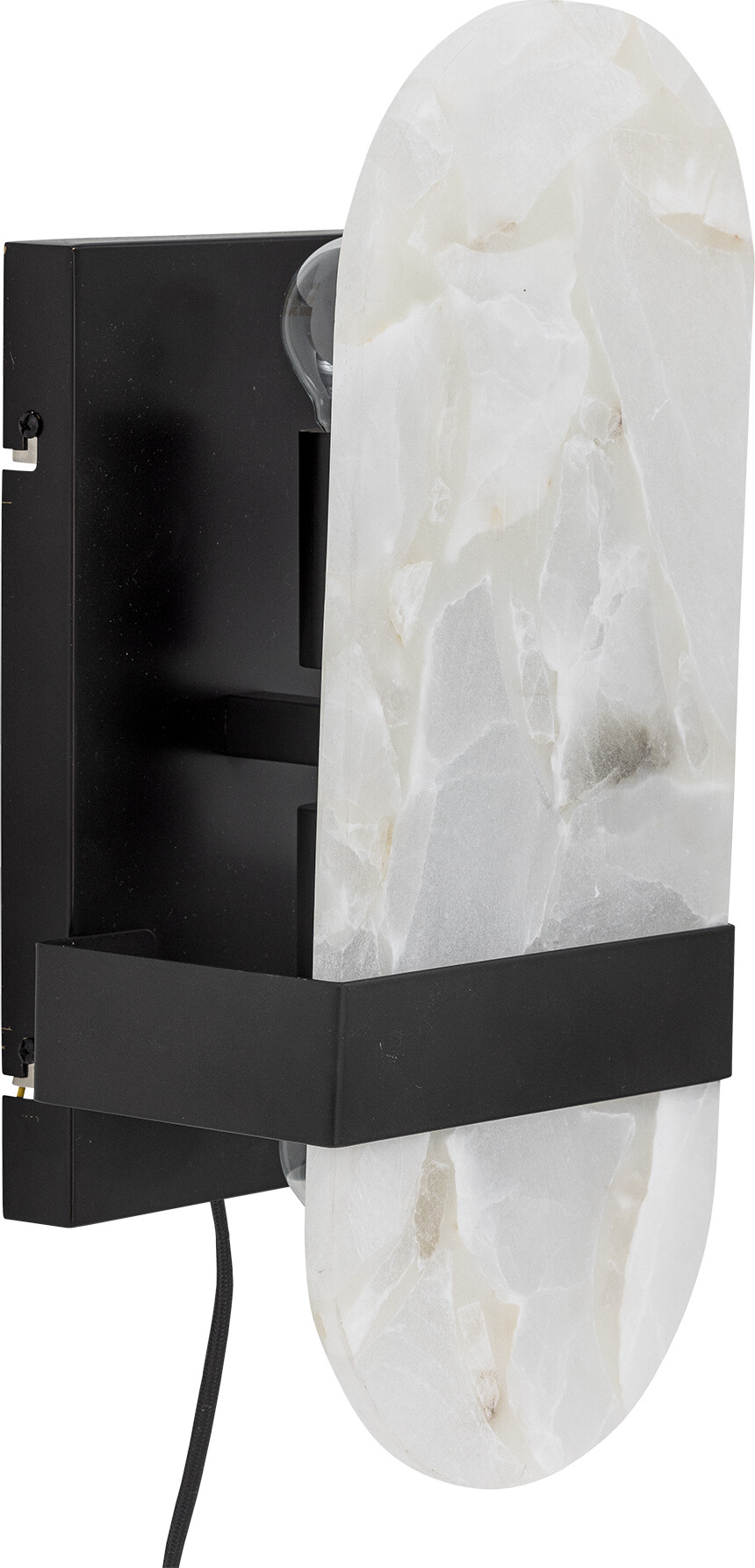 Bloomingville - Taco Væglampe - Sort - Alabast