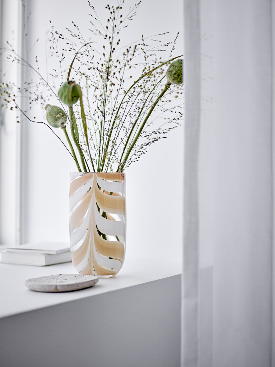 Bloomingville - Taven Vase - Orange - Glas - H 21 5 Cm