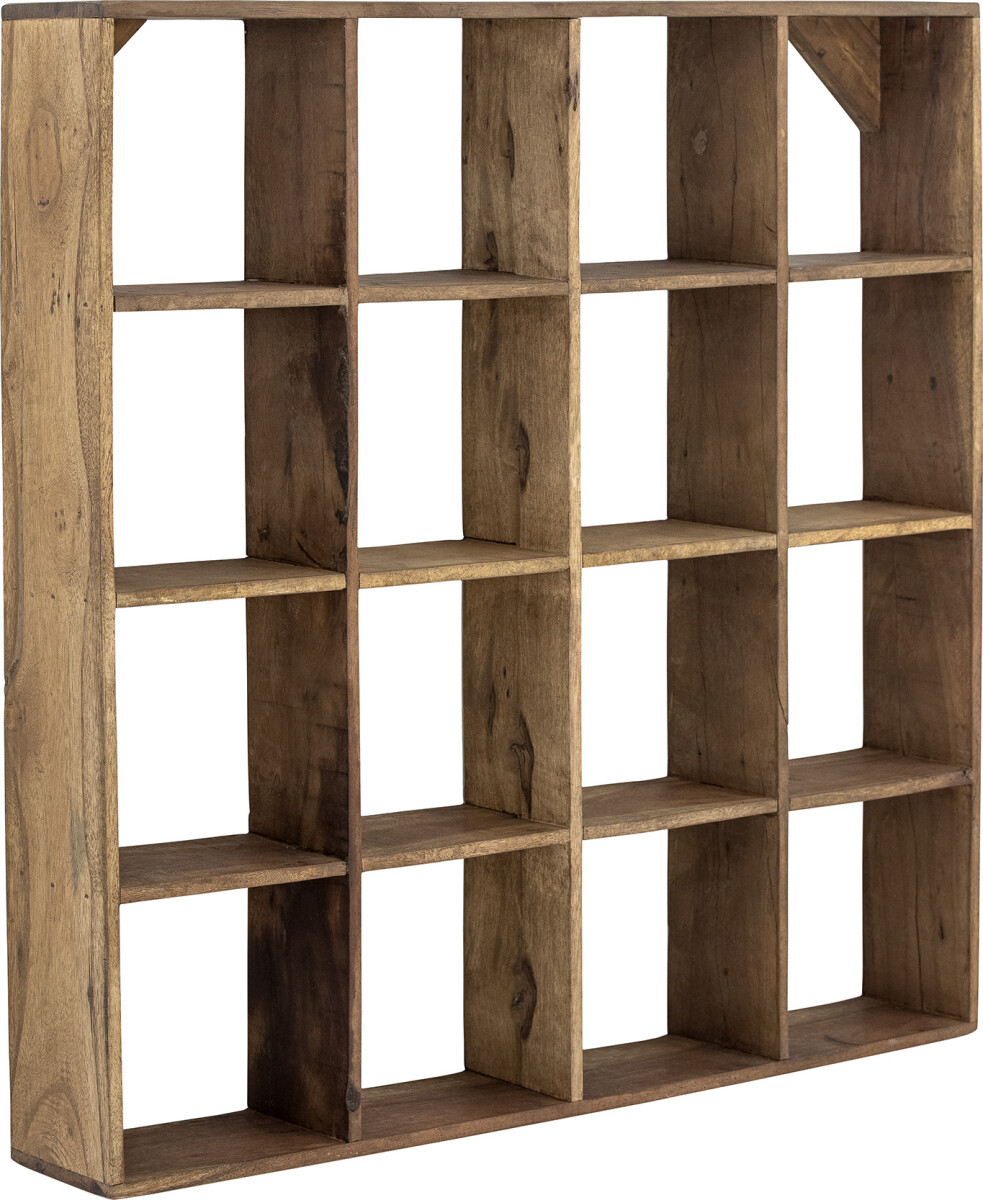 Bloomingville - Tilo Hylde Til Væg - Brun - Genanvendt Træ