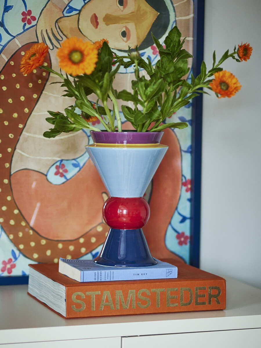 Bloomingville - Trilla Vase - Håndmalet - Multifarvet - Keramik