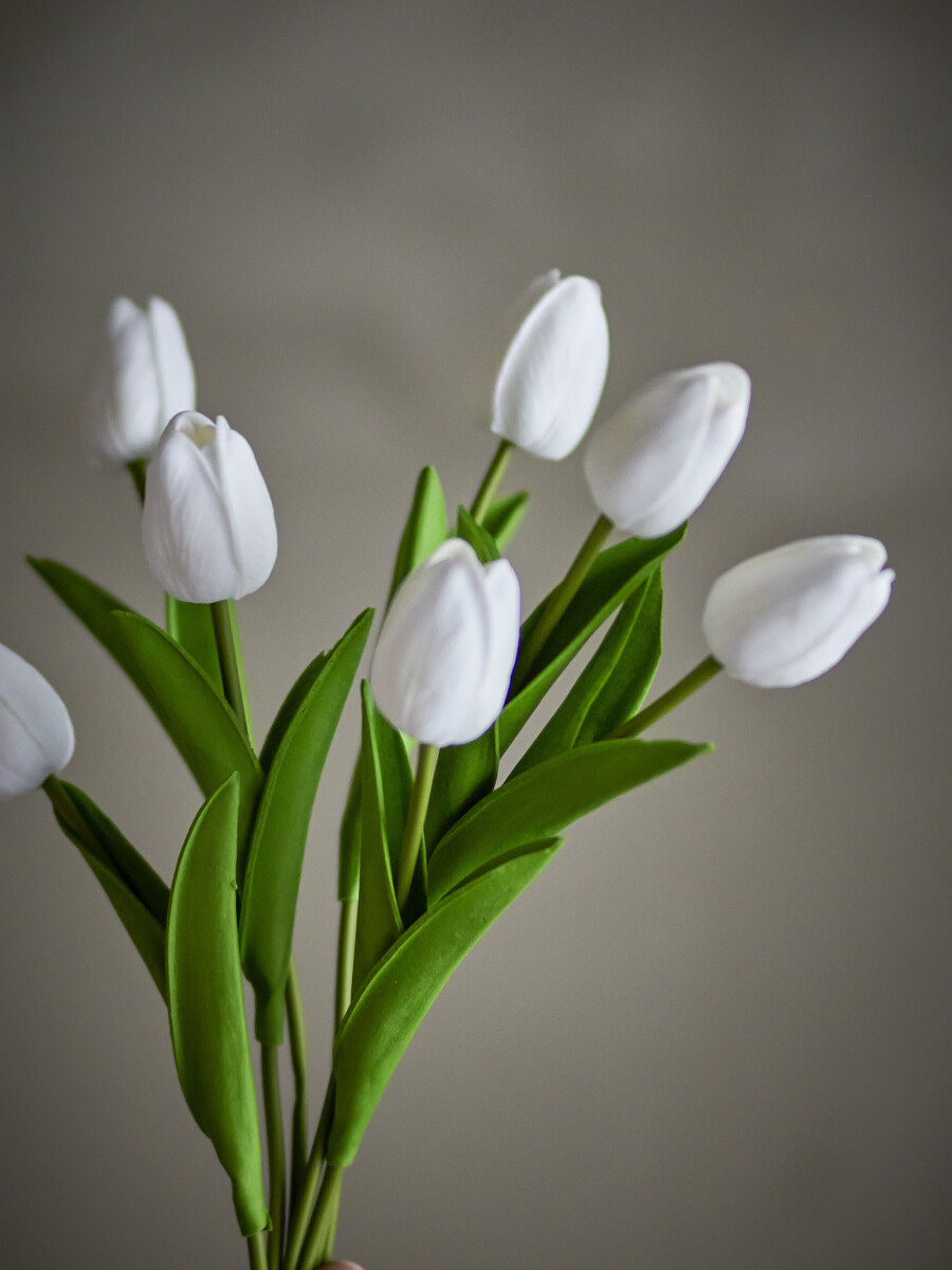 Bloomingville - Tulip Buket - Hvid - Kunstige Blomster