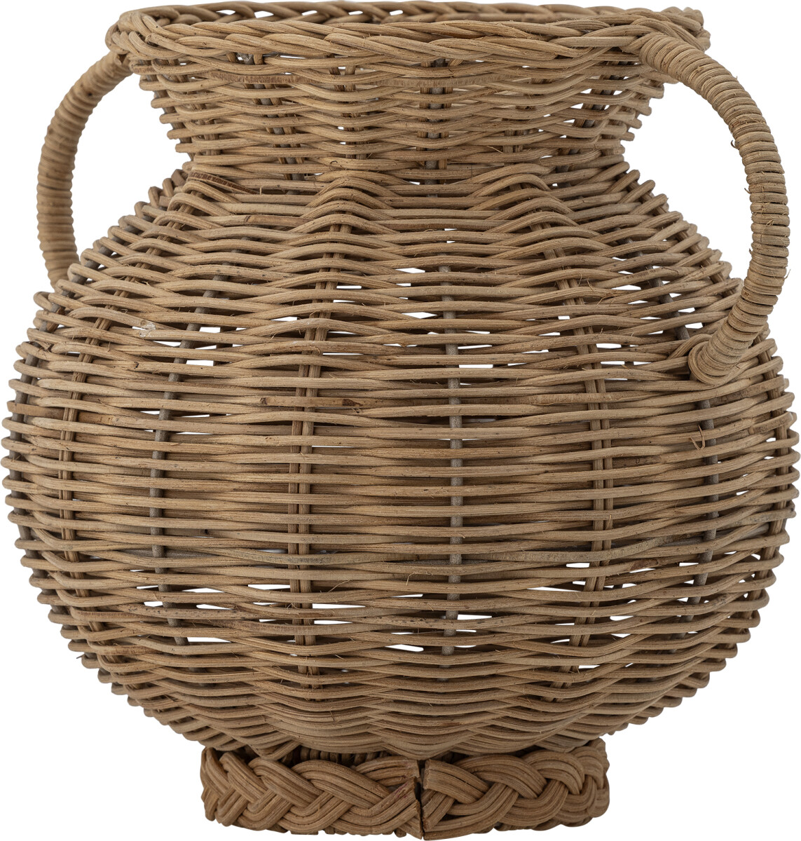 Bloomingville - Uni Vase I Flet - Natur - Rattan - H 25 5 Cm