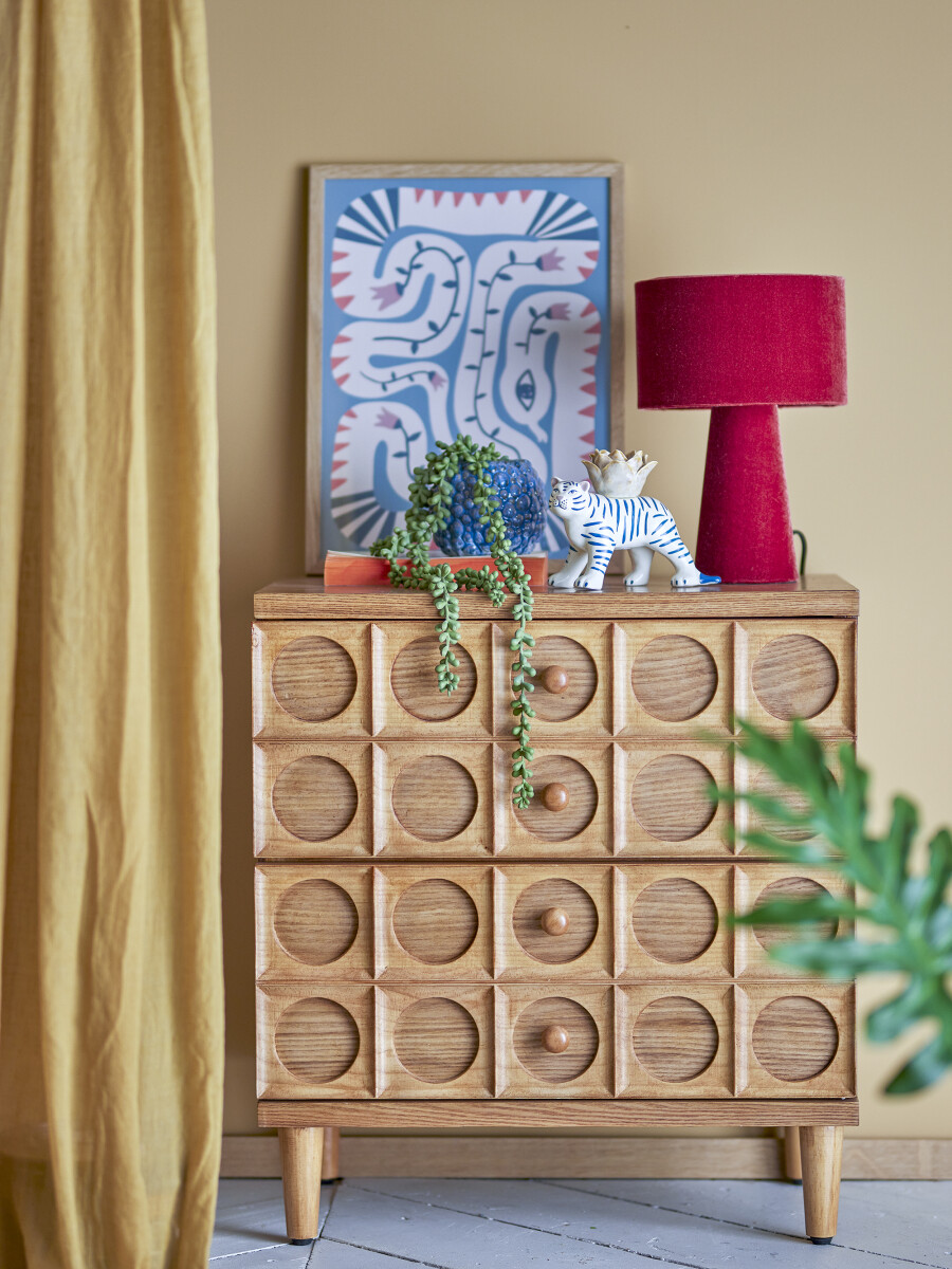 Bloomingville - Vester Kommode Med Skuffer - Dybde 35 Cm - Brun - Mdf