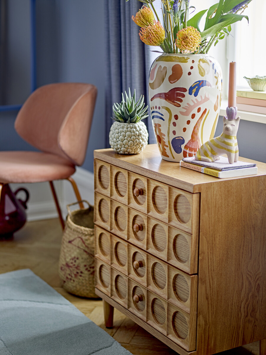 Bloomingville - Vester Kommode Med Skuffer - Dybde 35 Cm - Brun - Mdf