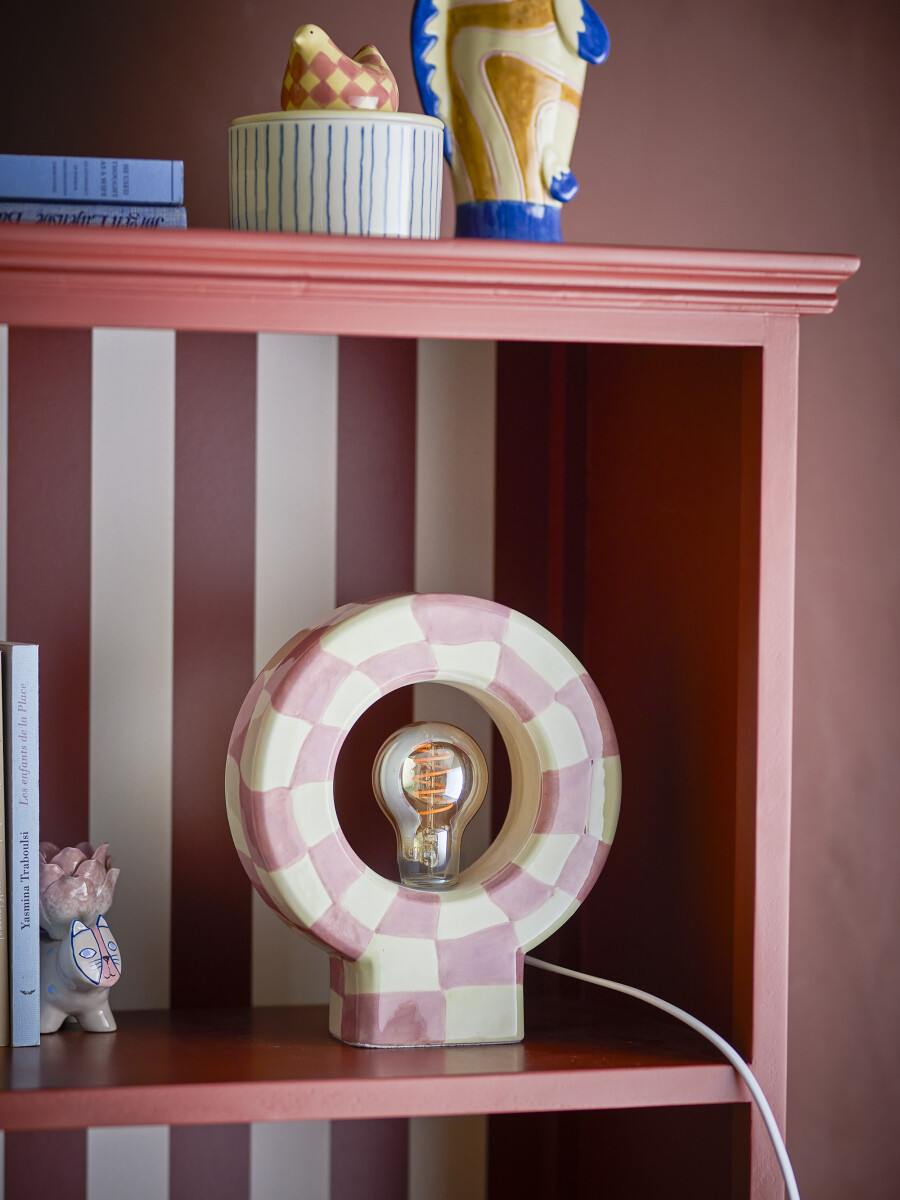 Bloomingville - Vialini Bordlampe - Rosa - Stentøj Keramik