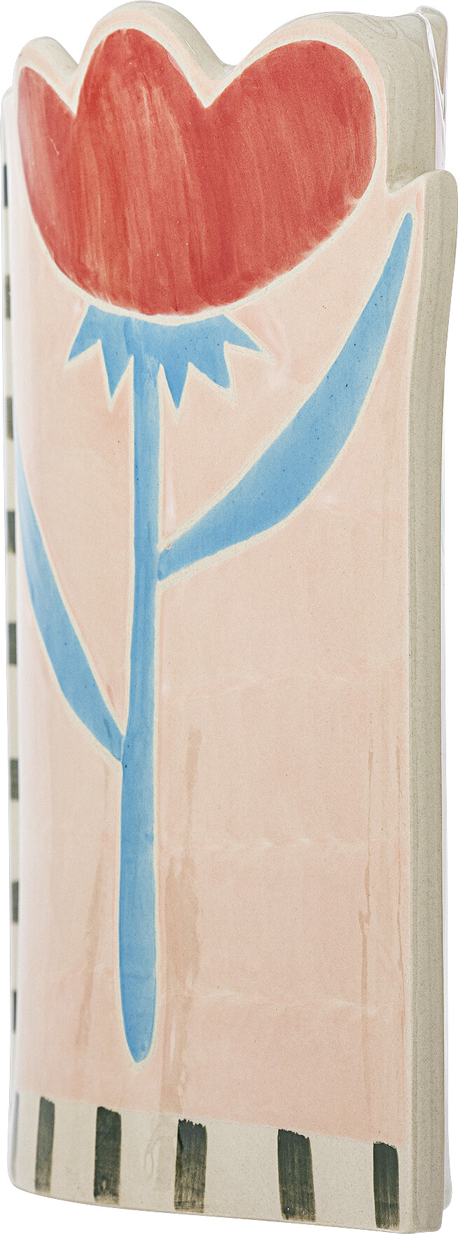 Bloomingville - Vinia Vase - Multifarvet - Stentøj Keramik - H 23 Cm