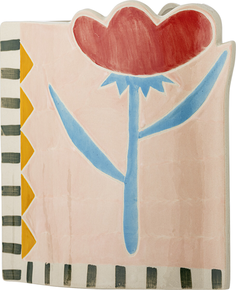 Bloomingville - Vinia Vase - Multifarvet - Stentøj Keramik - H 23 Cm