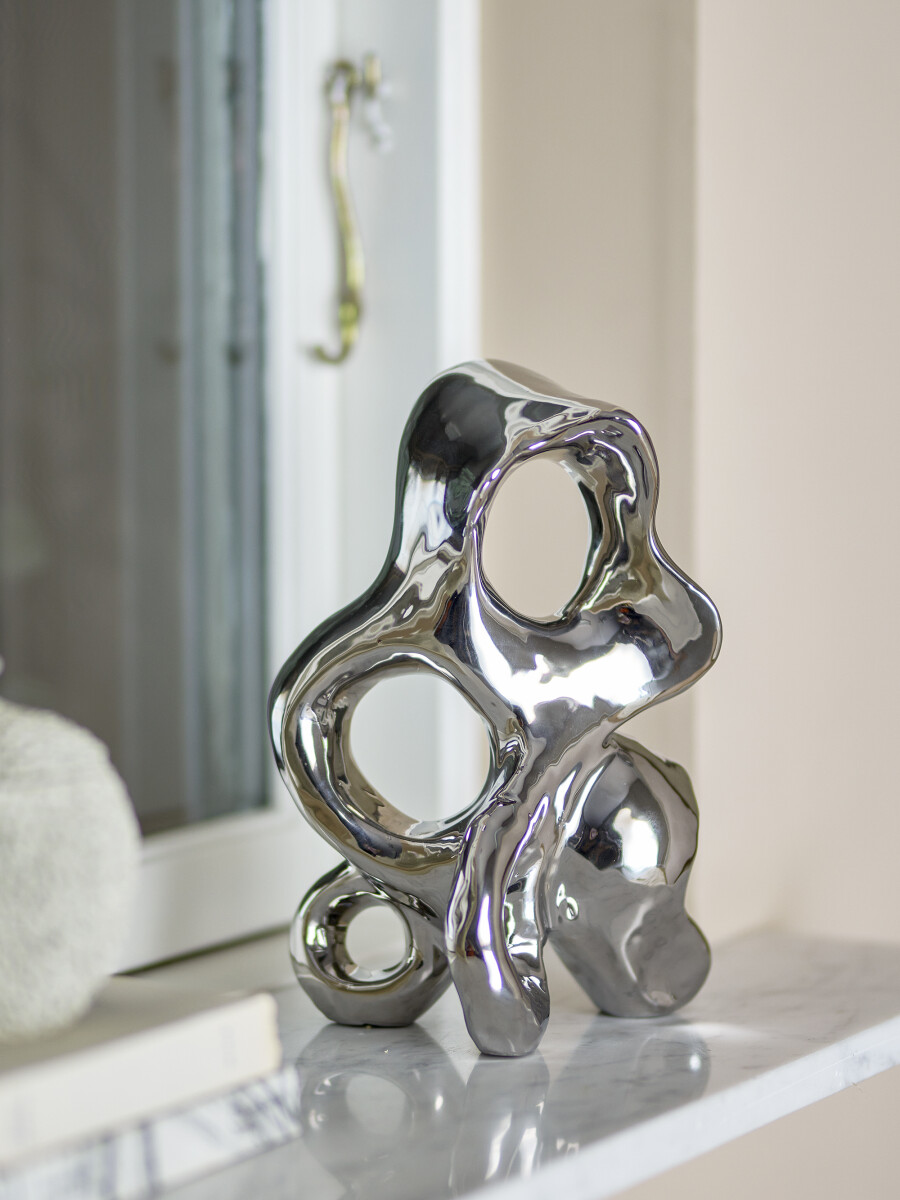 Bloomingville - Vinini Skulptur Dekoration - Sølv - Stentøj Keramik