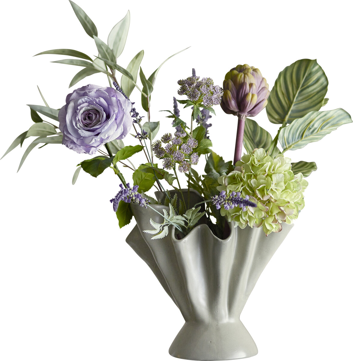 Bloomingville - Whisper Kunstig Blomster Buket - Lilla - H 80 Cm