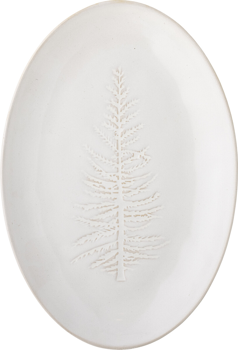 Bloomingville - Winter Serveringsfad - Natur - Stentøj Keramik
