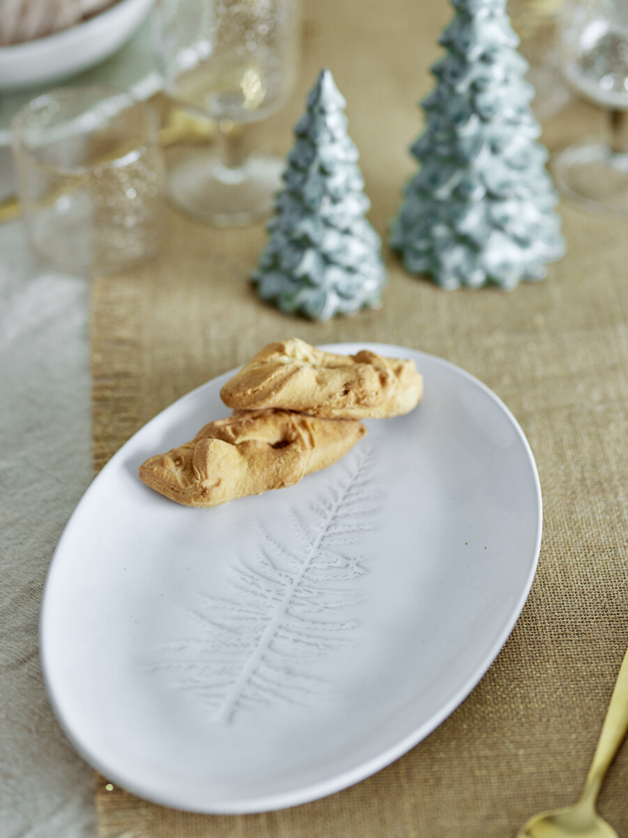 Bloomingville - Winter Serveringsfad - Natur - Stentøj Keramik