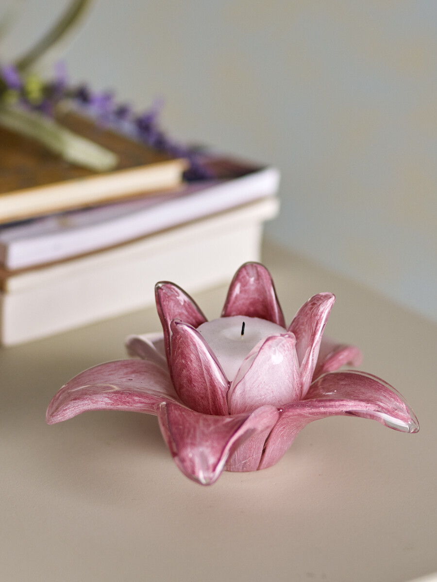 Bloomingville - Wren Deko - Rosa - Glas