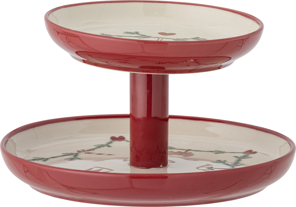 Bloomingville - Yule Etagere - Natur - Stentøj Keramik - H 13 Cm