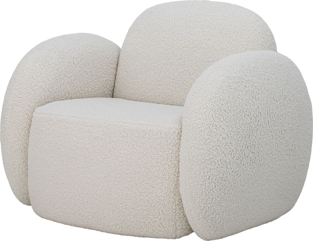 Bloomingville - Zanno Loungestol - Hvid - Fscmix - Pine