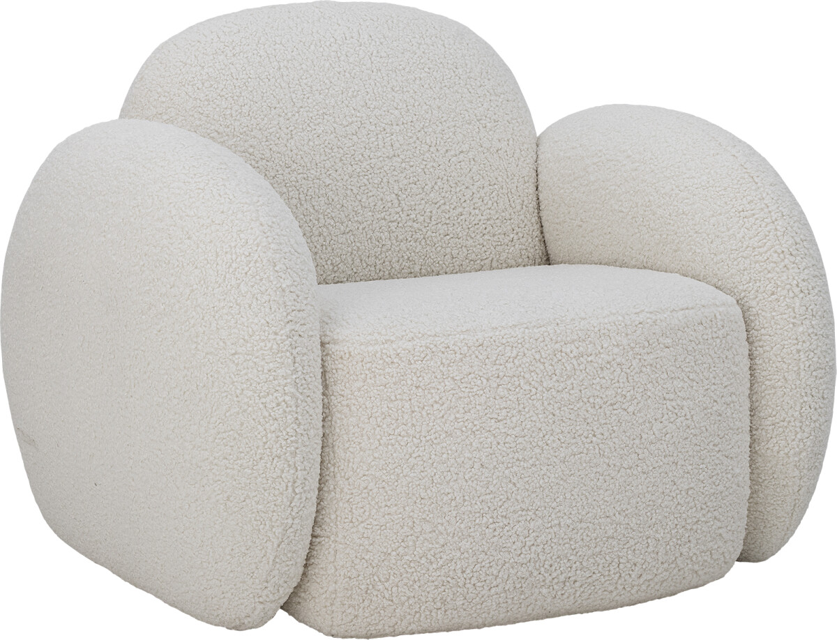 Bloomingville - Zanno Loungestol - Hvid - Fscmix - Pine