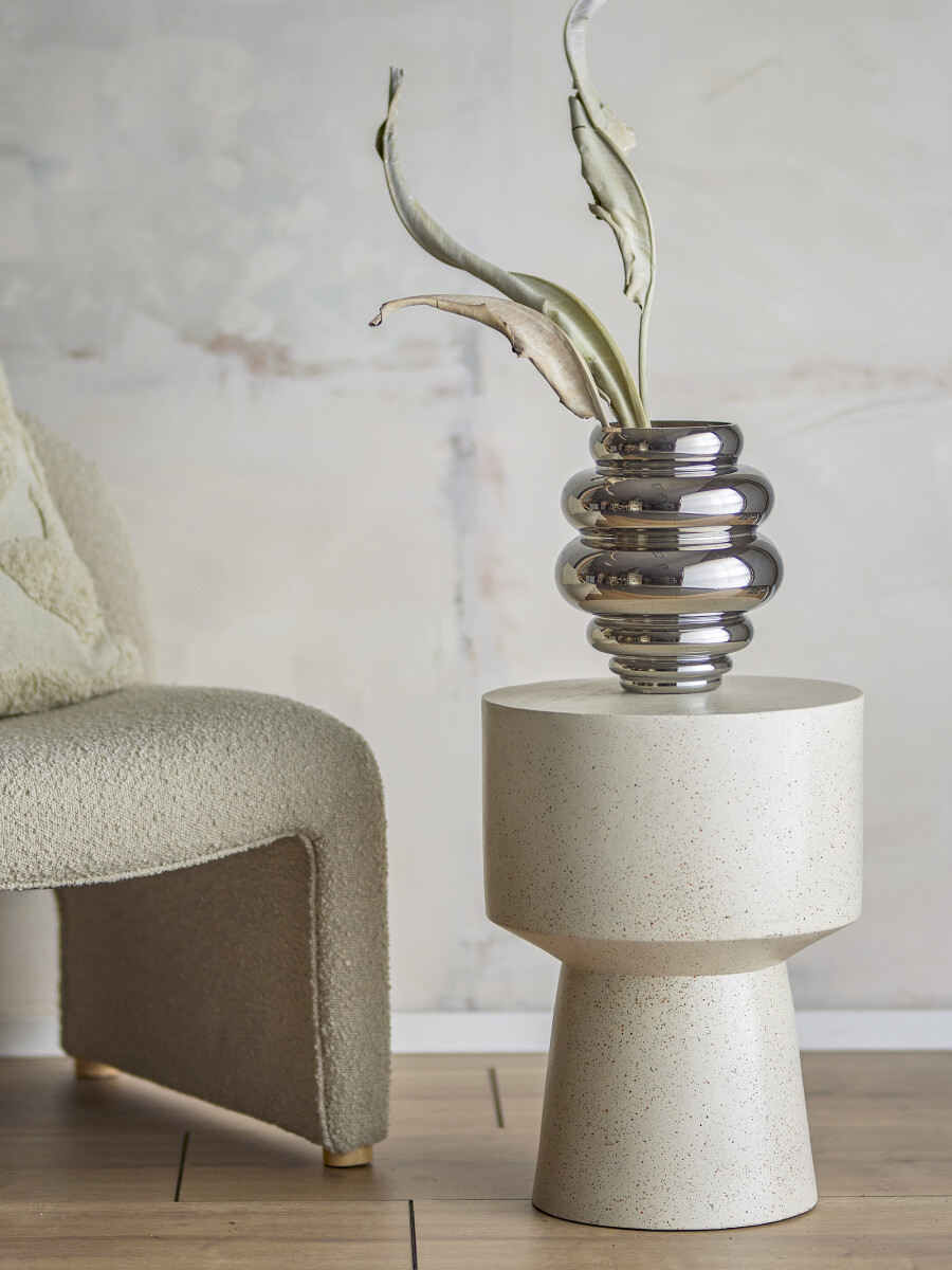 Bloomingville - Zorya Vase - Sølv - Glas - H 24 Cm