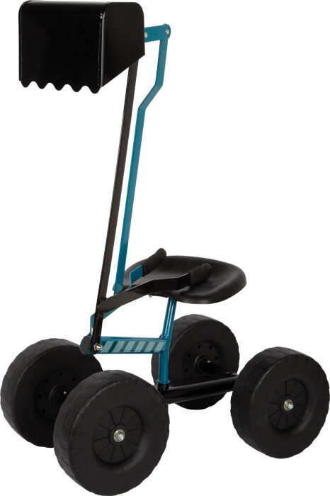 Blue Excavator With Wheels