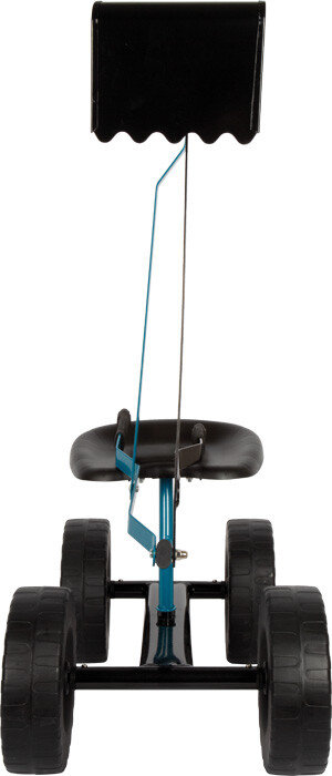 Blue Excavator With Wheels