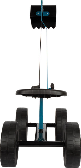 Blue Excavator With Wheels