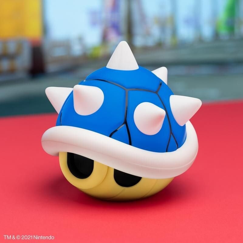 Mario Kart 3D Lampe Med Lyd - Blue Shell - Paladone - 14 Cm