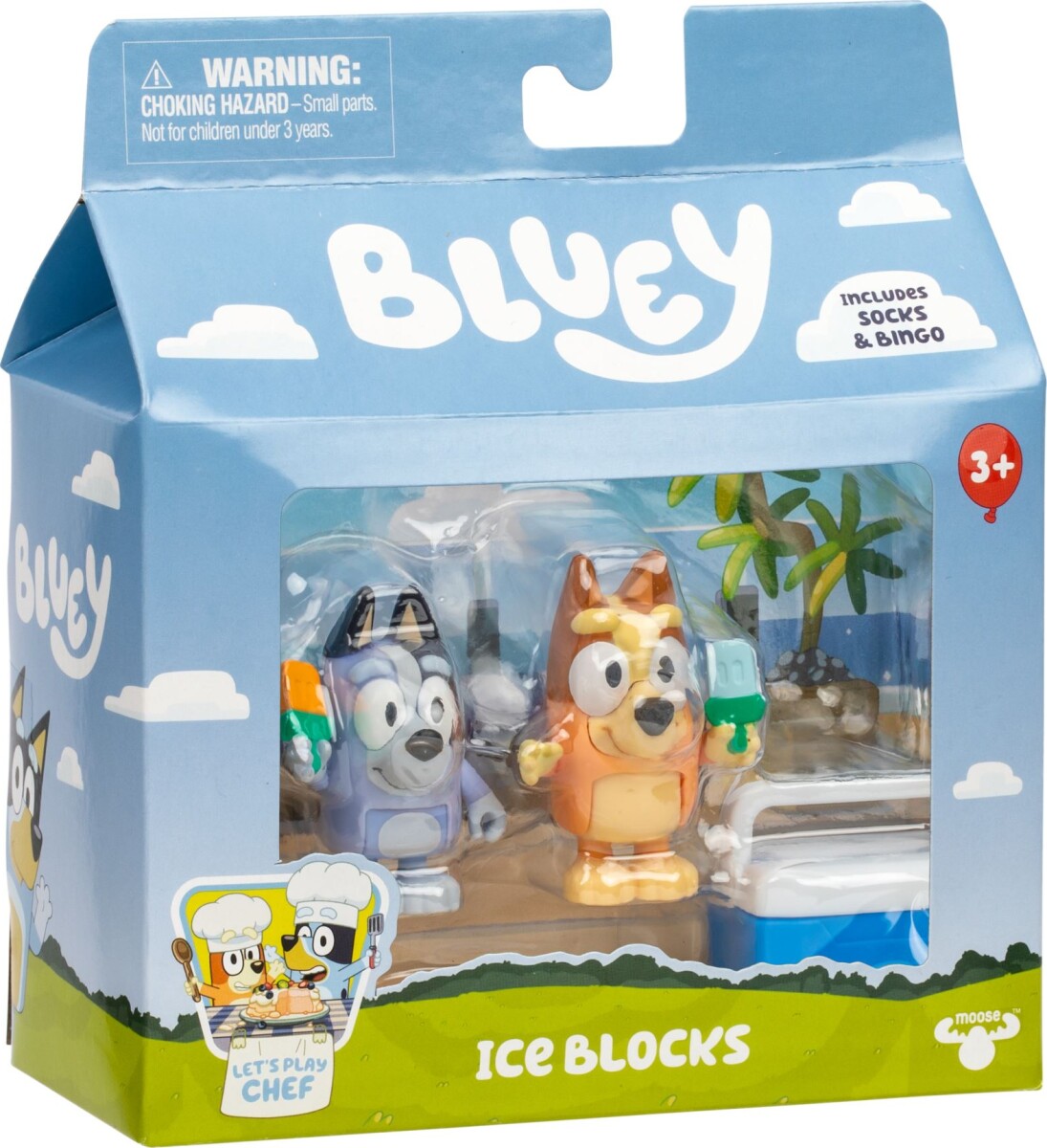 Bluey - Ice Blocks - Socks Og Bingo - 2 Figurer