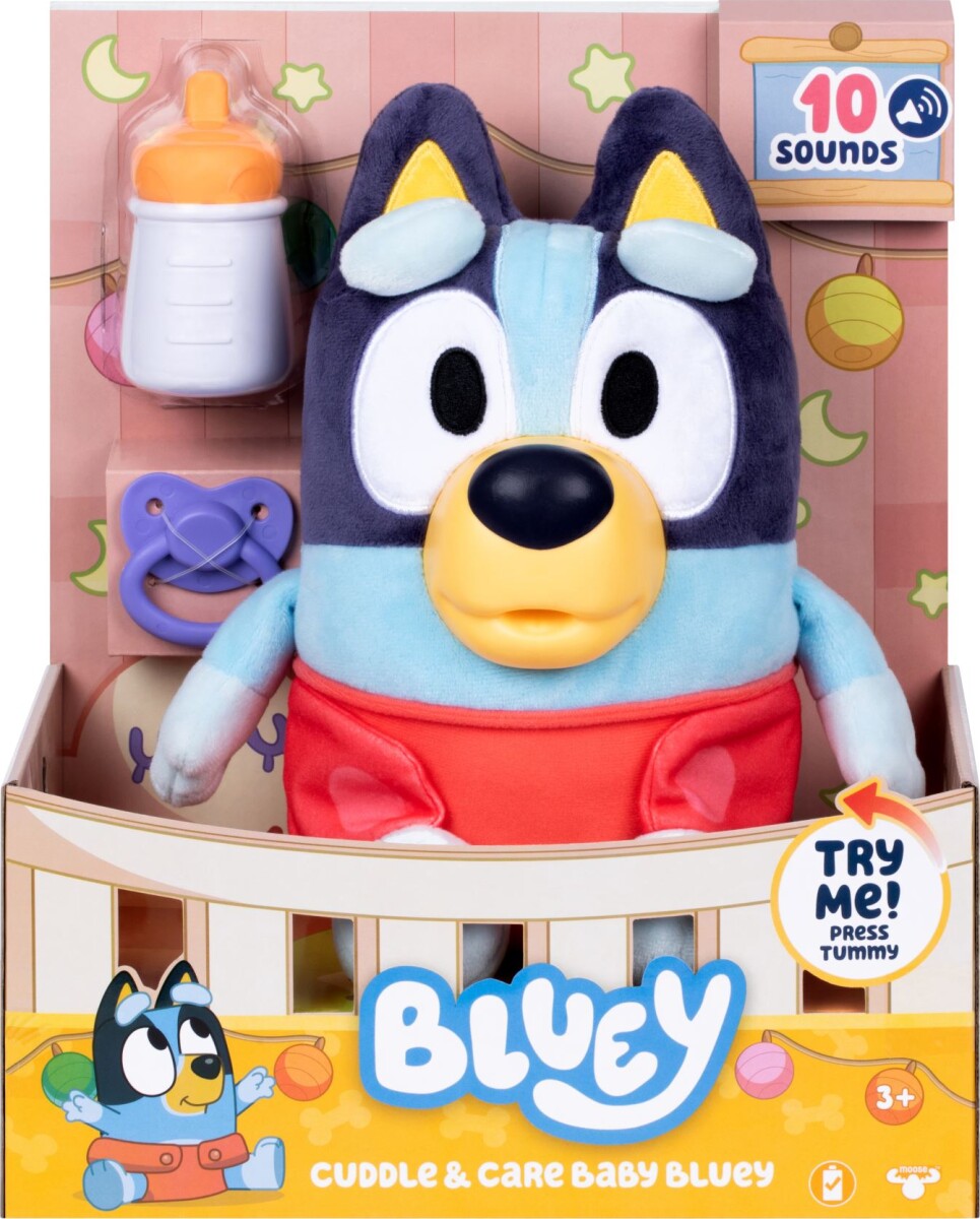 Moose - Cuddle Bare Baby Bluey - Bamse Med Lyd