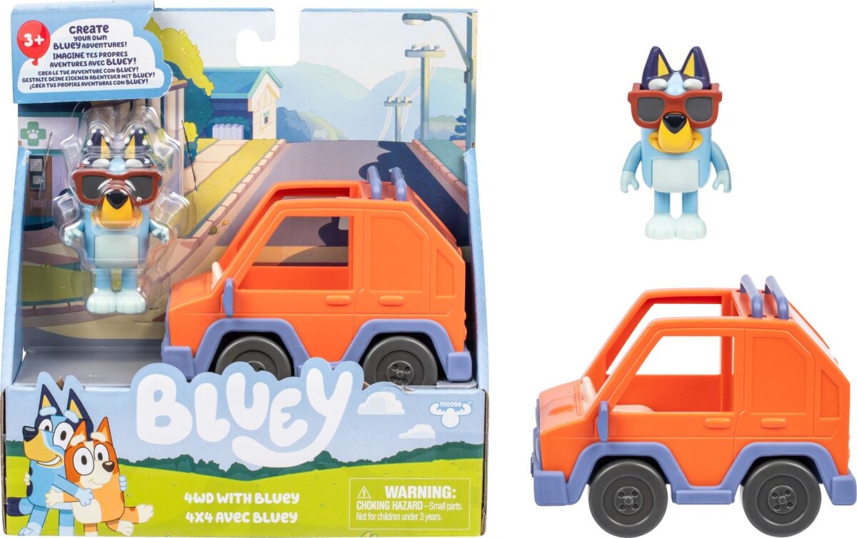 Bluey - 4Wd Bil Med Bluey Figur