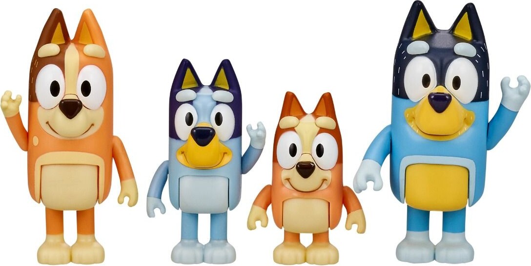 Bluey Figurer - Familie - 4-Pak