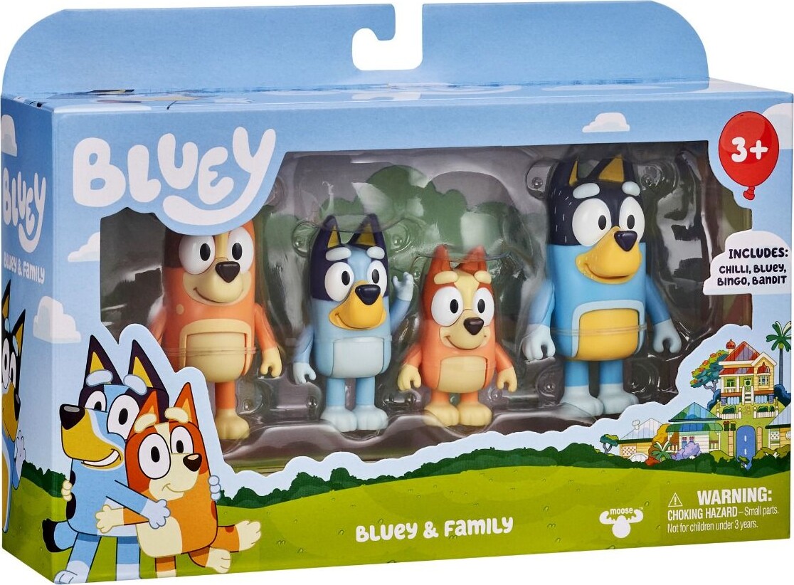 Bluey Figurer - Familie - 4-Pak