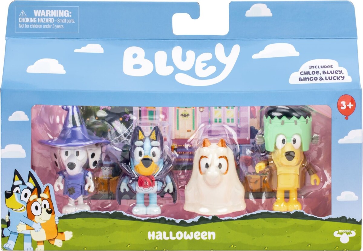 Bluey - Halloween - Figur 4-Pak