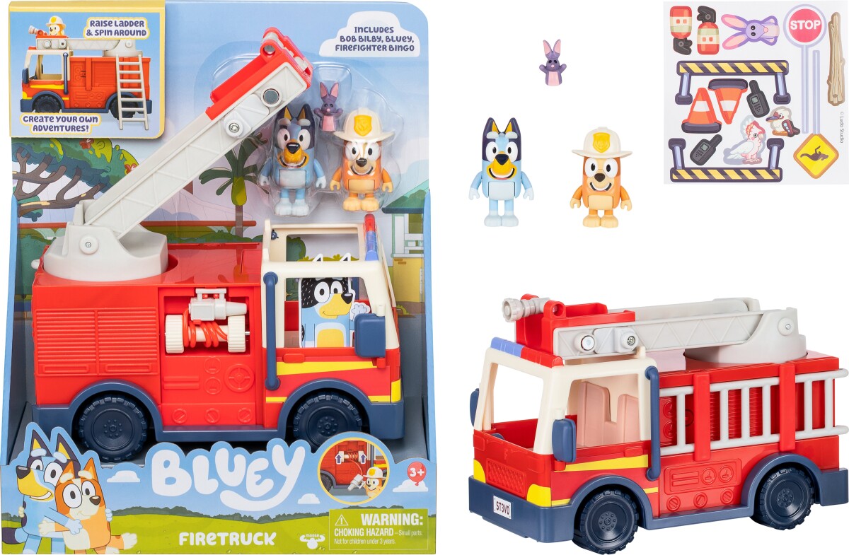 Bluey - Firetruck Legesæt Med Figurer