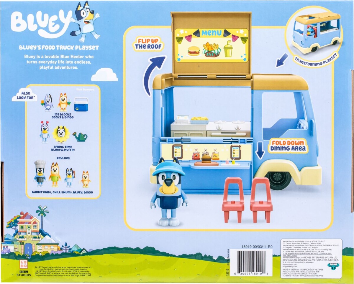 Bluey - Bluey S Food Truck Playset - Let S Play Chef - Legesæt
