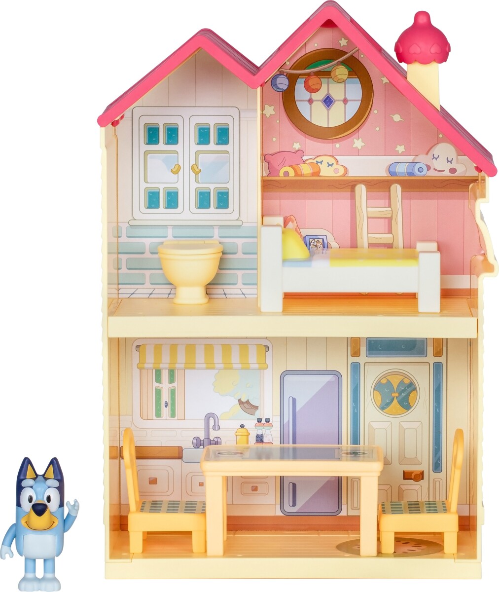 Bluey - Mini Familiehus Legesæt Med Bluey Figur