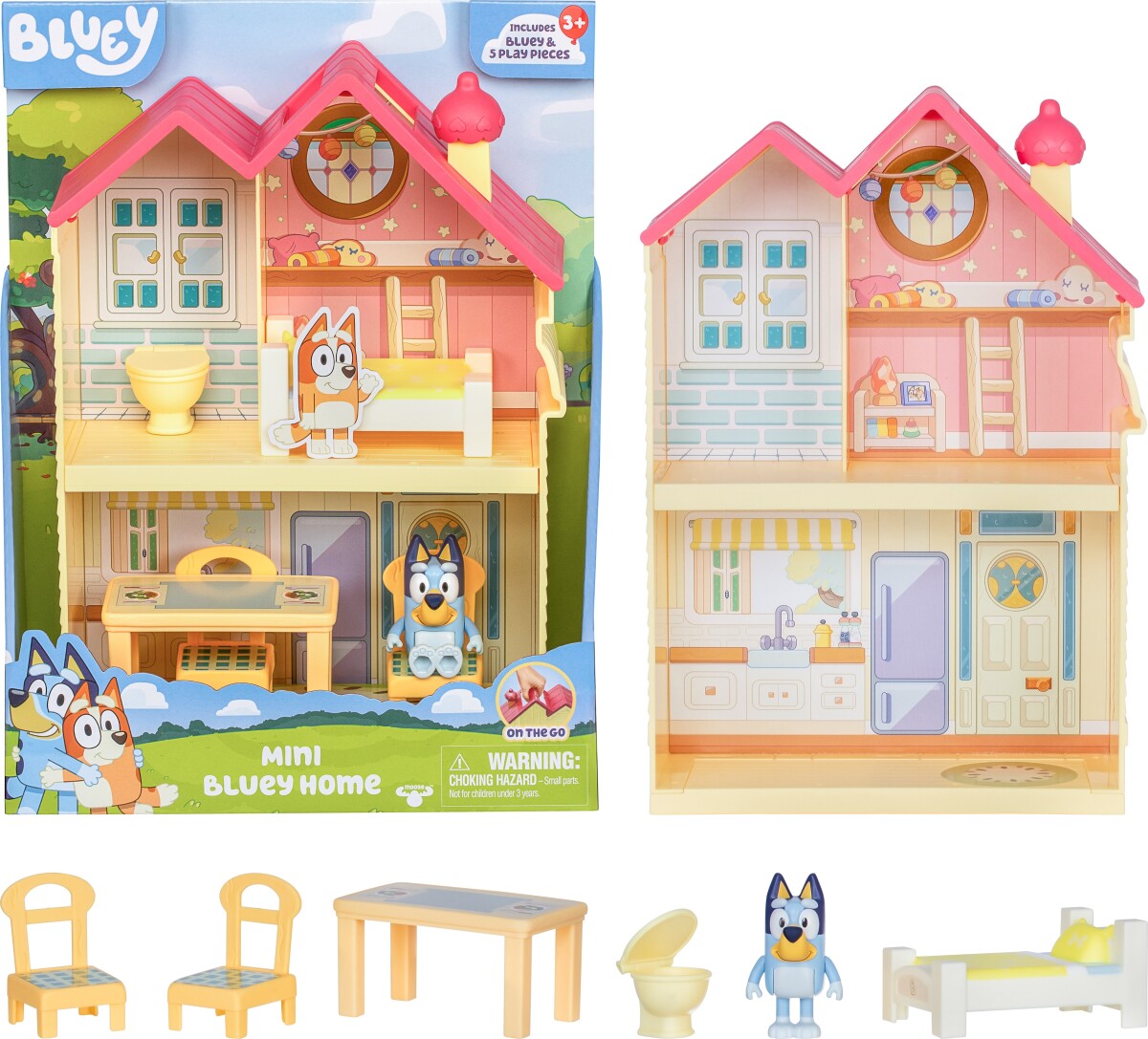 Bluey - Mini Familiehus Legesæt Med Bluey Figur