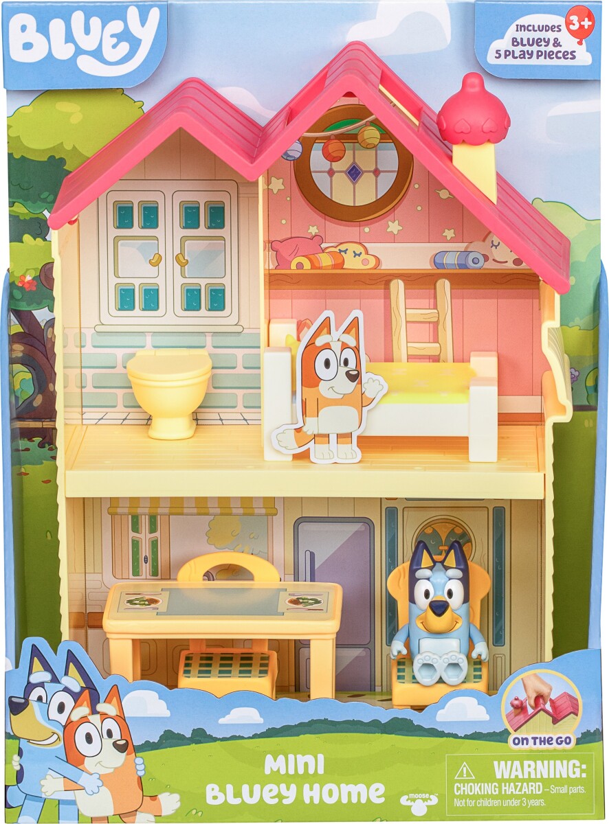 Bluey - Mini Familiehus Legesæt Med Bluey Figur