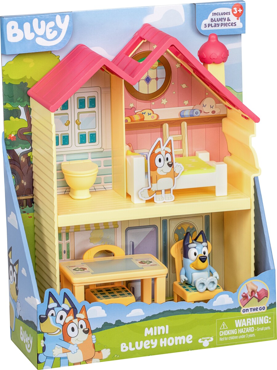 Bluey - Mini Familiehus Legesæt Med Bluey Figur