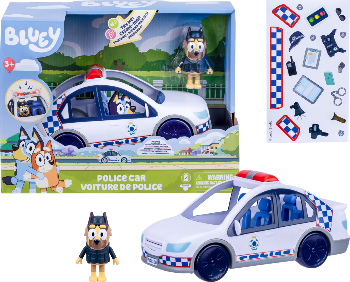 Bluey - Politibil Med Lys Og Lyd