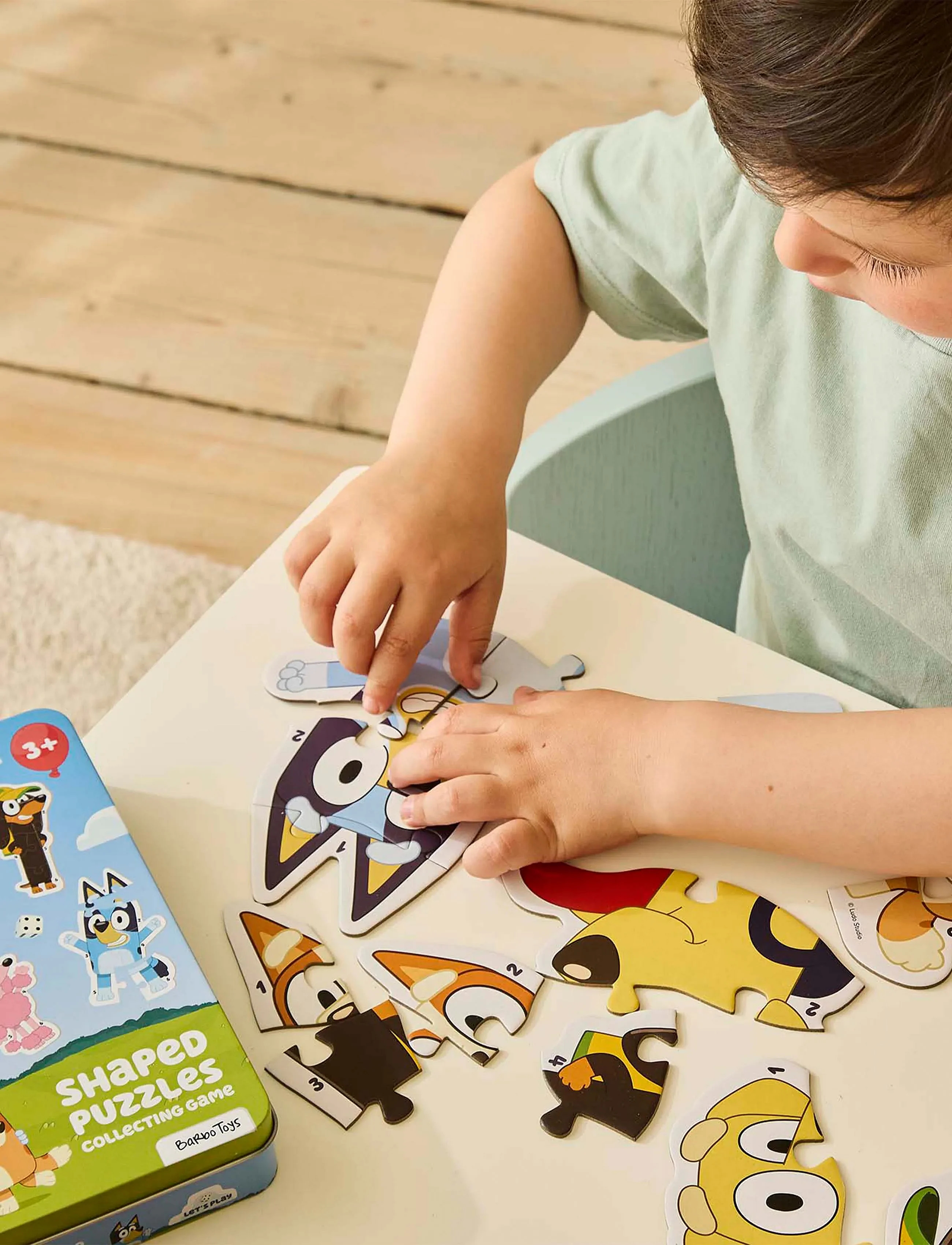 Bluey - Shaped Puzzles - Puslespil I Tin Æske - Barbo Toys