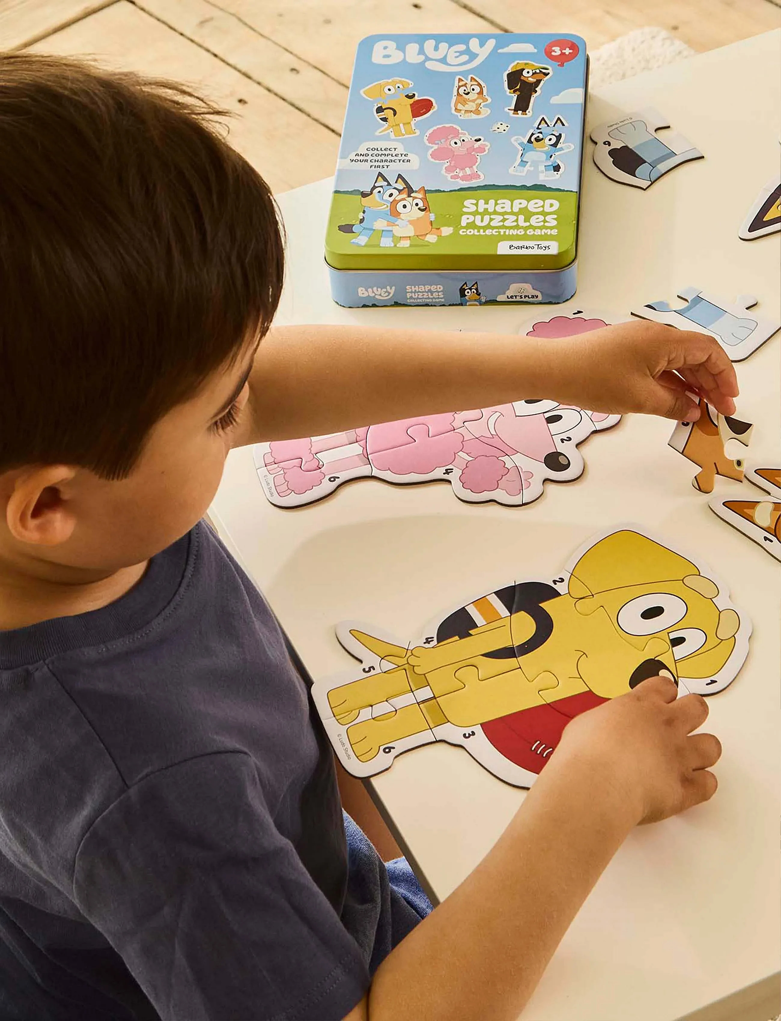 Bluey - Shaped Puzzles - Puslespil I Tin Æske - Barbo Toys
