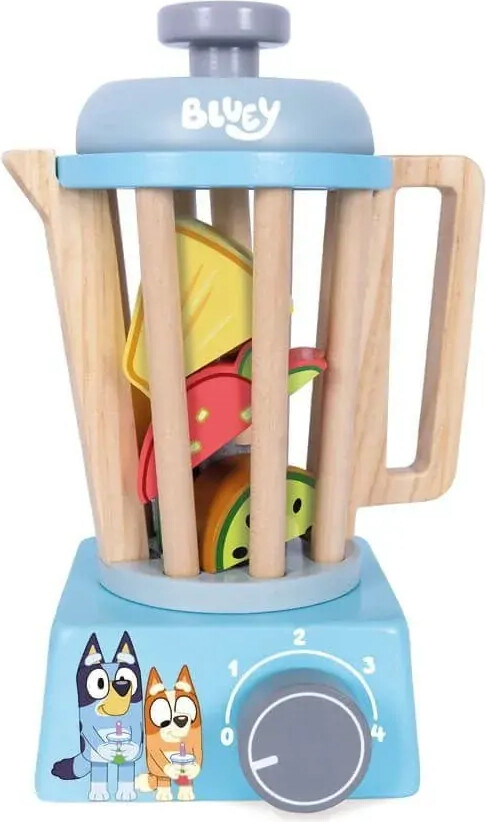 Bluey - Wooden Smoothie Set - Legemad Sæt I Træ - 24 Dele