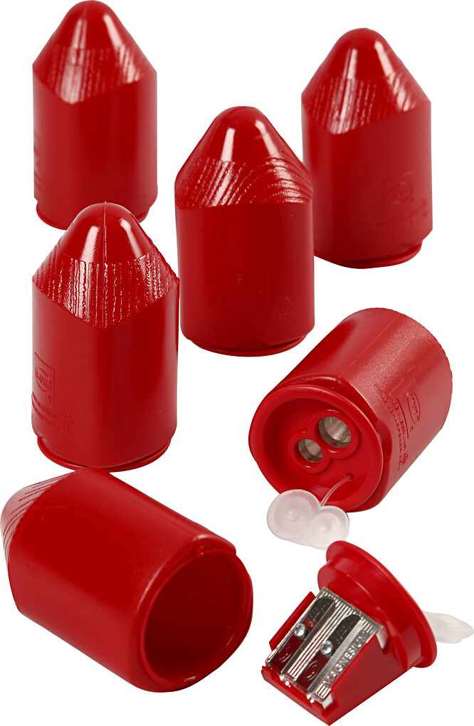 Lyra - Blyantspidser Med Opsamler - Rød