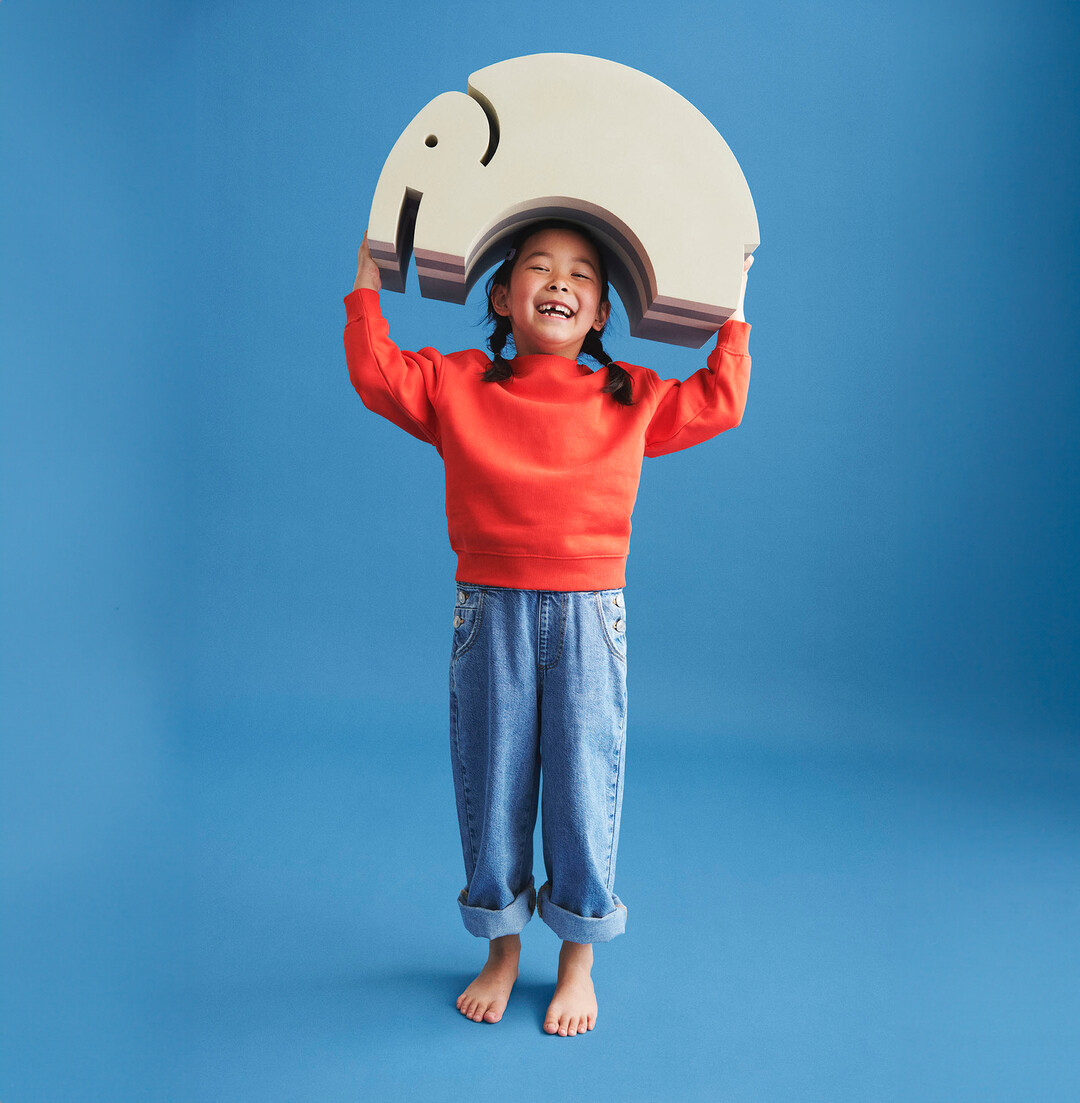 Bobles - Elefant - L - Zoo Grey - 31X55X24 Cm